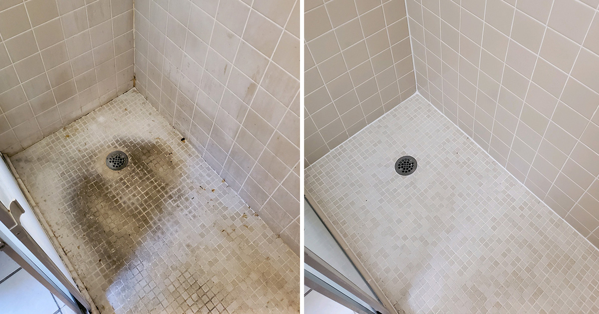 A Wonderful Tile Cleaning Service Revamped This Dingy Shower in Sarasota FL