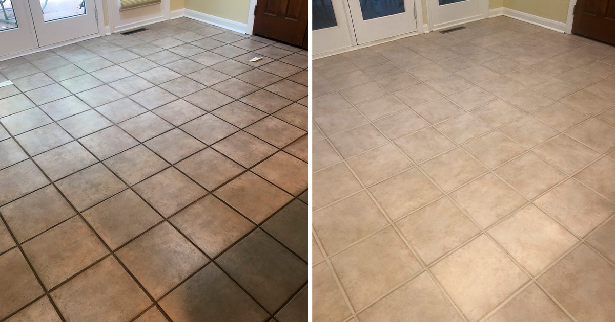 Our Techs Transformed a Tile Floor with the Best Grout Sealing Service