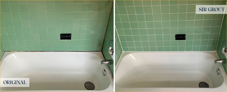 Tile Shower Before and After Our Caulking Services in Palmetto